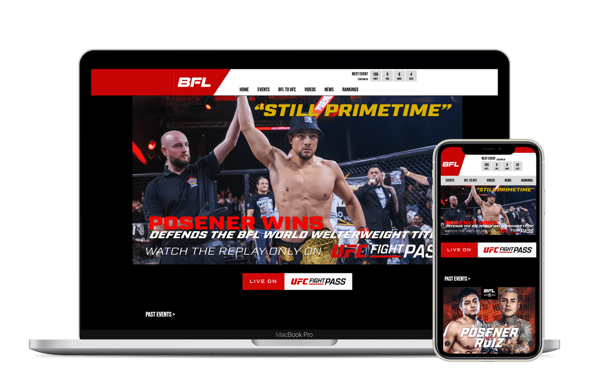 MMA League Rebuild with Custom WordPress Theme